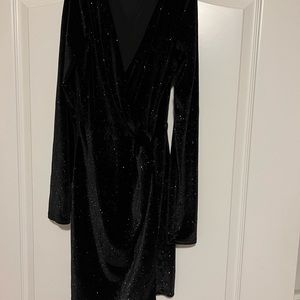 Black dress with rainbow sparkles